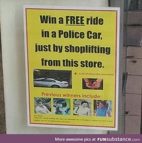 A sign at the store