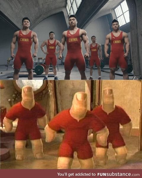 Chinese Olympic body builders