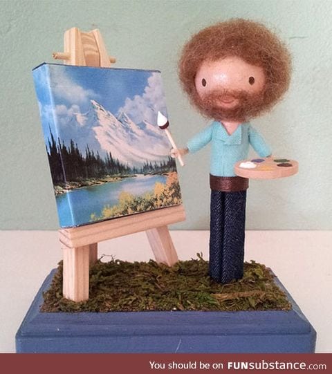 Miniature bob ross