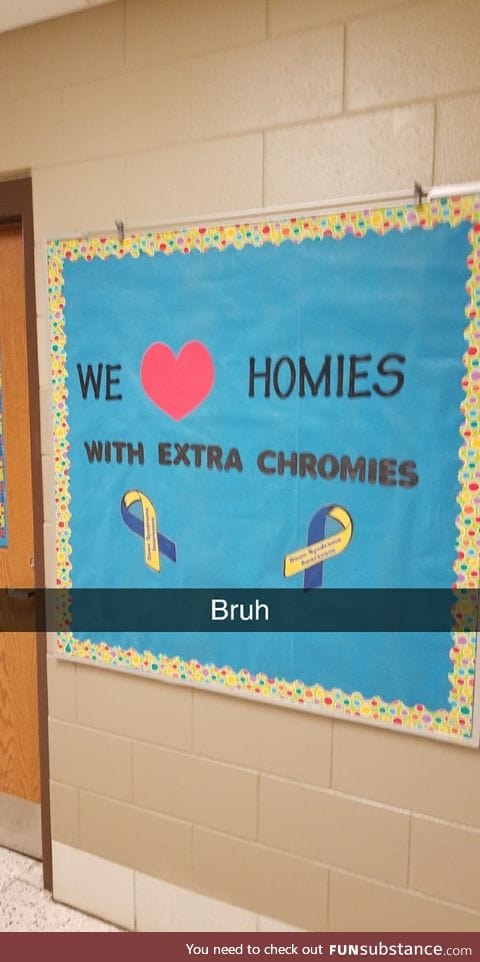 Special needs teachers put this up