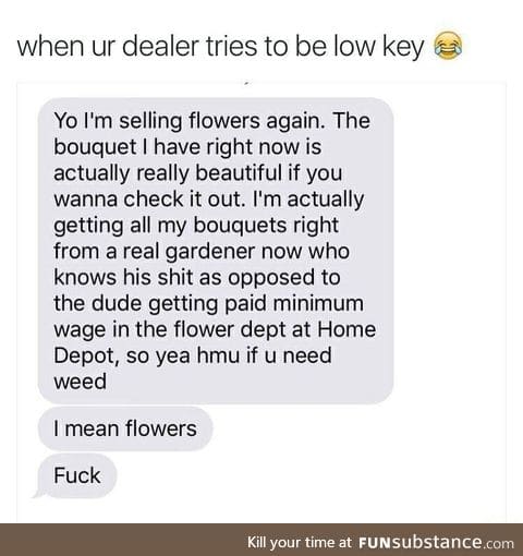 Selling flowers