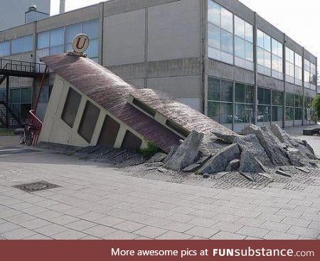 This subway entrance in Frankfurt