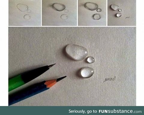 This drawing of a water droplet