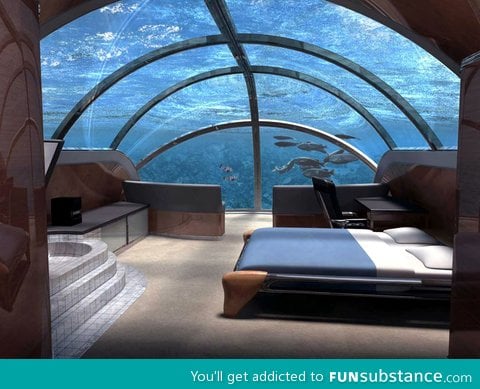 An underwater suite at the songjiang hotel