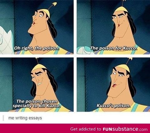 Me writing essays