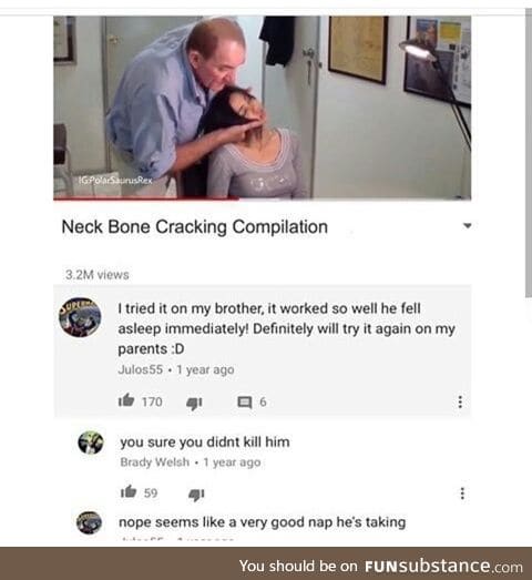 Neck bone breaking