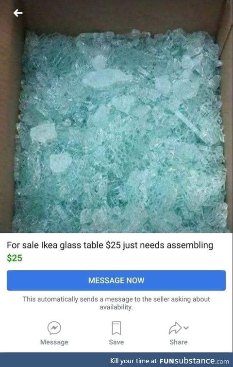 Ikea glass table