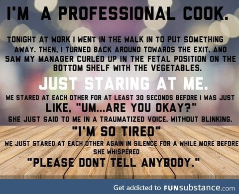 Ever wondered what it's like being a cook?