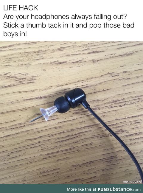 Earphone life hack