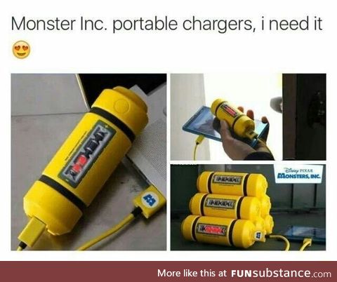 Monster Inc. portable chargers