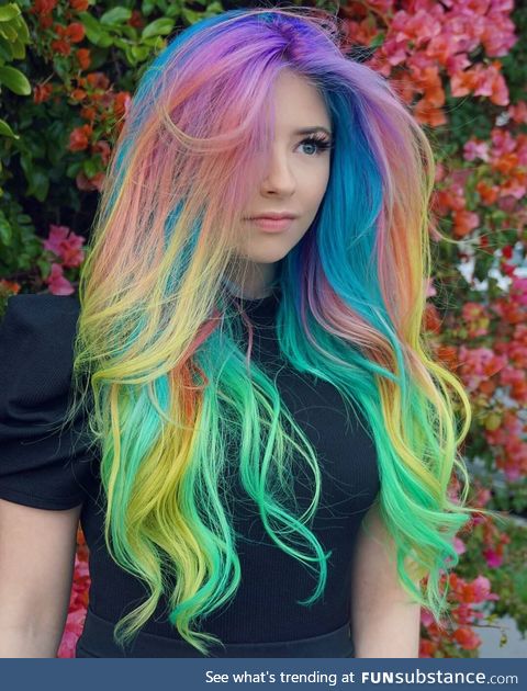 Rainbow hair