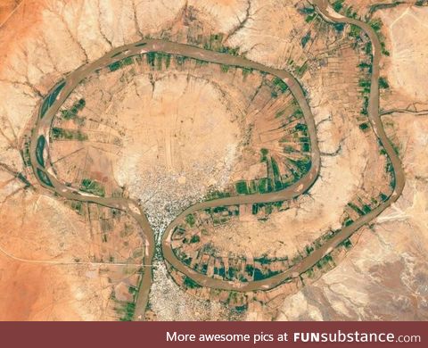 Farms Surrounding a River in Somalia