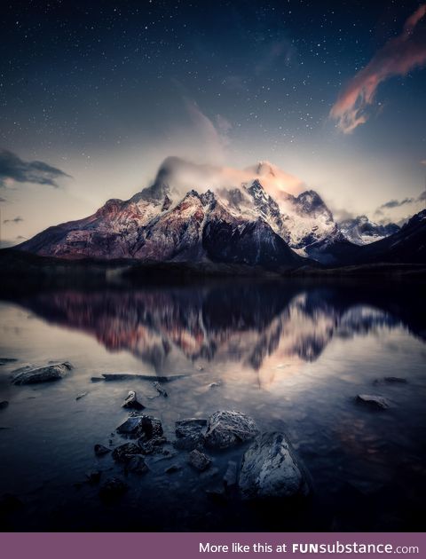 Torres del paine under the stars - patagonia