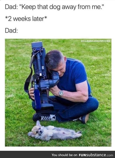 Dad loves dog