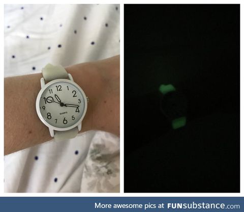 Got a glow in the dark watch!