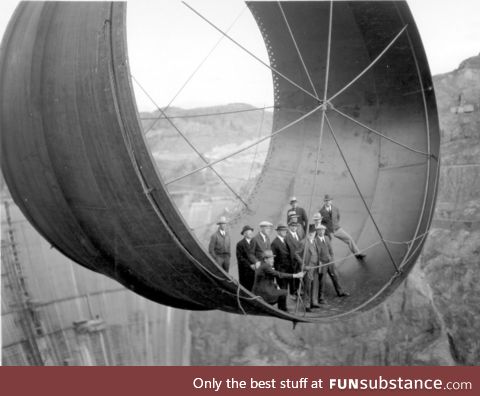 Hoover Dam turbine construction, 1933-1935