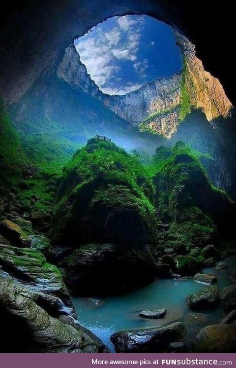 The biggest sinkhole in China