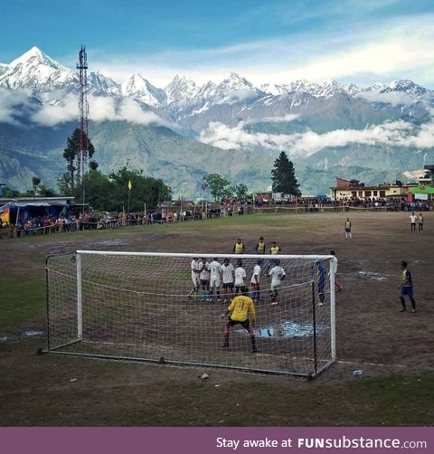 Soccer game in India