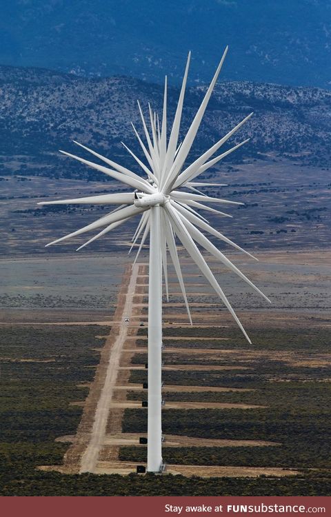 Wind turbines line up exactly