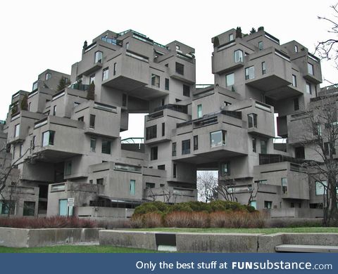 Jigsaw houses, montreal, canada