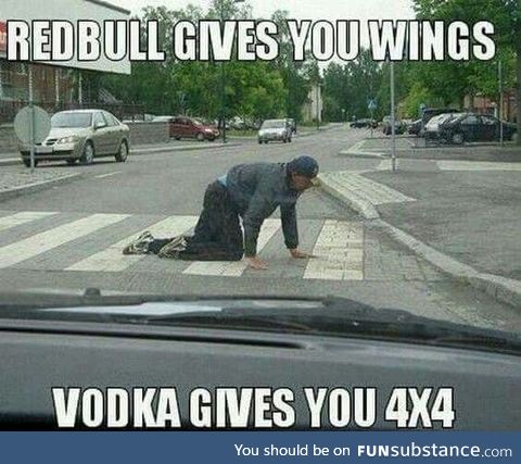 Vodka give you...