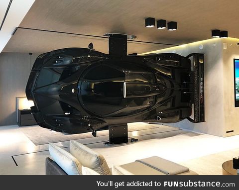 Someone used a Pagani Zonda R as a room divider