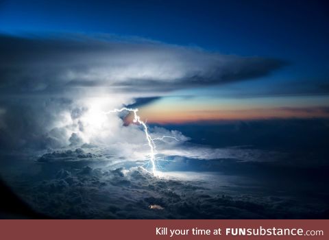 Lightning at 31,000 feet