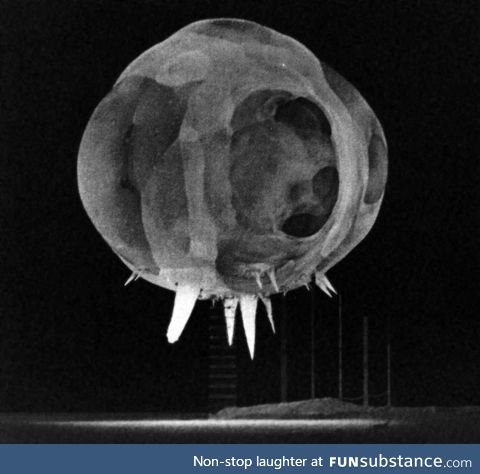 Nuclear explosion photographed less than one millisecond after detonation