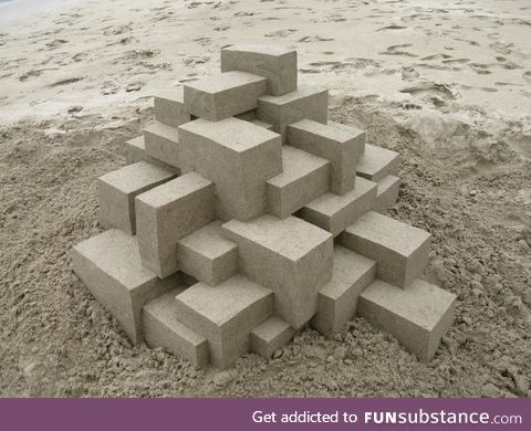 The edges of this sandcastle is unreal