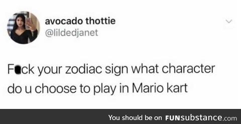 I usually play Bowser or Yoshi