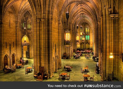 Hogwarts like study area at the University of Pittsburgh