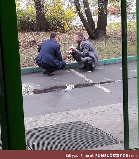 A normal business meeting in Russia