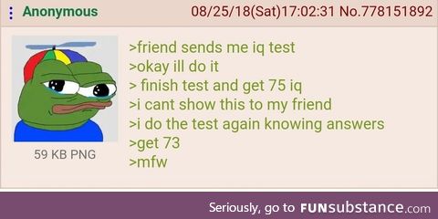 Anon does an IQ test