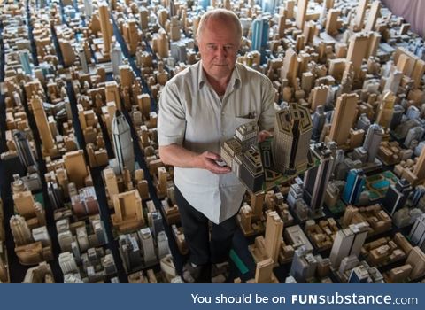 German retiree Paul Sperber has been building a model city out of paper for 65 years