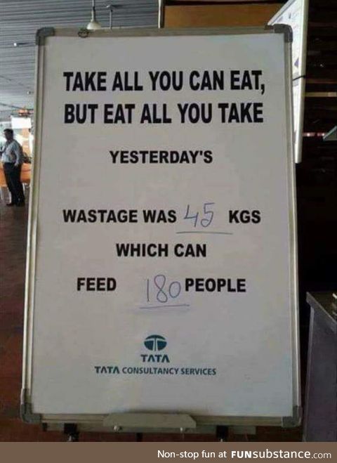 This restaurant encourages guests to reduce wastage