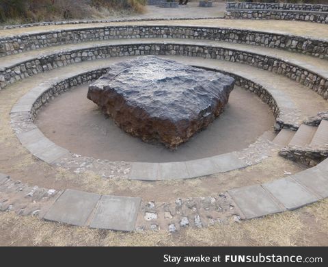 The largest known intact meteorite, weighs over 60 tons