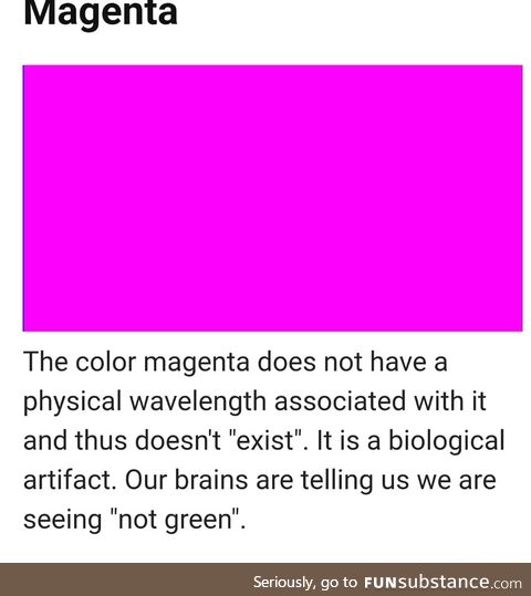 Magenta isn't real