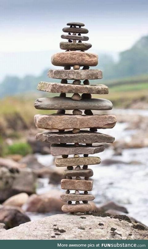 Beautiful rock balancing