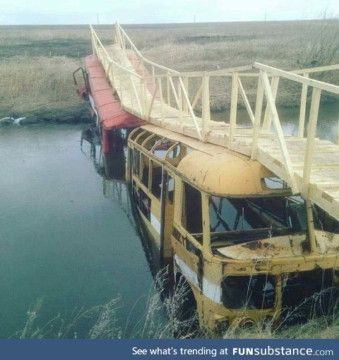 How the Russian Civil Engineers construct a bridge