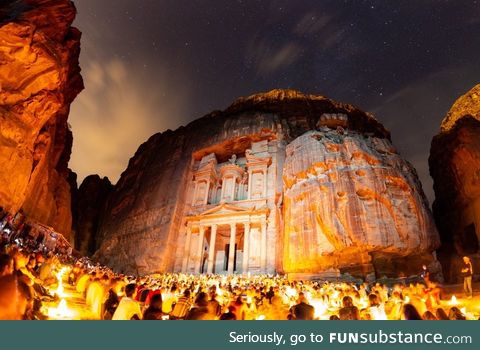 Petra at night