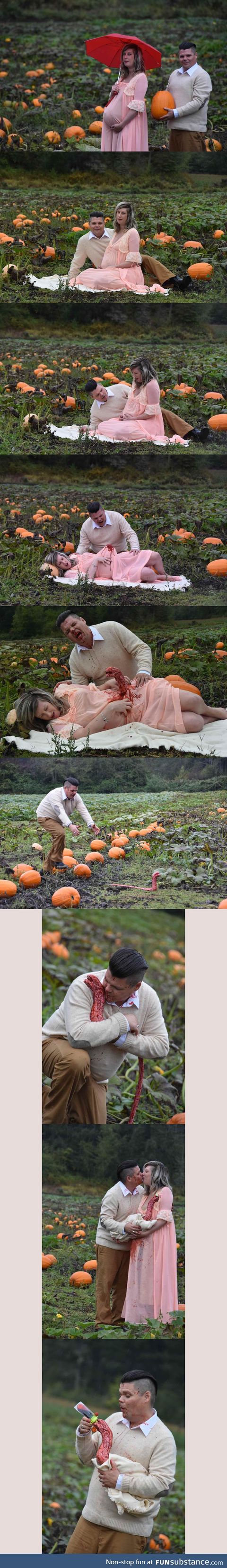 Halloween maternity photos