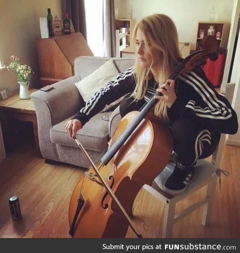 A normal way to play the cello