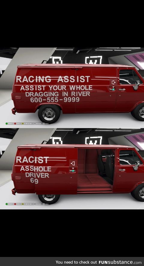 Racist asshole driver 69