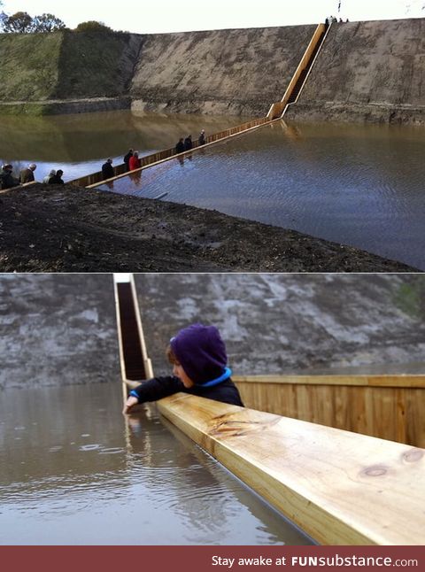 This is the Moses Bridge in the Netherlands