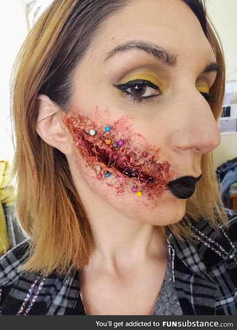 Crazy wound makeup