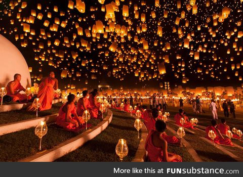 A lantern festival in Thailand