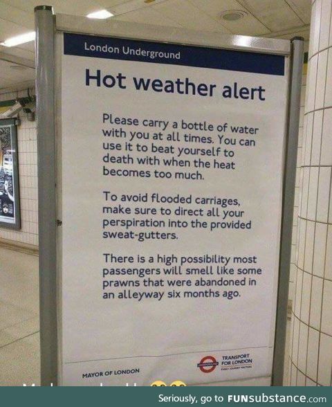 London underground weather update