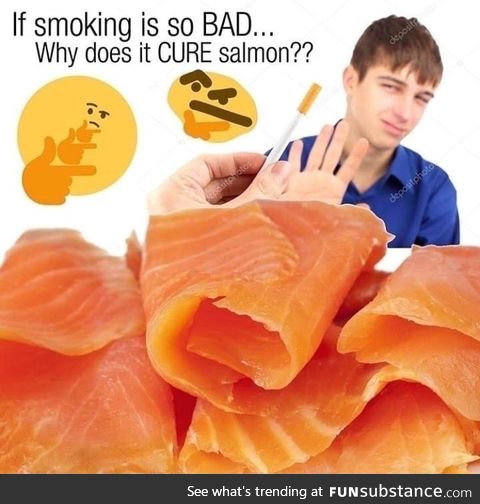 Smoking cures salmon