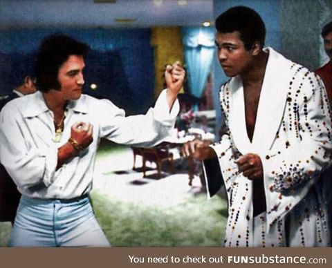 Elvis Presley meets Muhammad Ali, February 1973