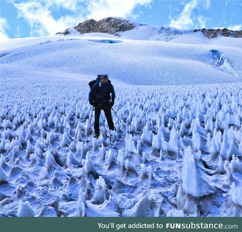 A field of jagged ice